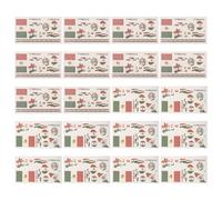 Mikinona 20 Autocollants De Football À Motifs De Drapeaux Nationaux Petits Drapeaux Mexicains Accessoires Pour Filles Décorations Pour La Fête De L'Indépendance Du Mexique Cadeaux