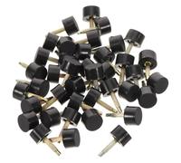 Mikinona 20 Paires D’embouts de Talon Ronds Noirs 10 Mm pour Talons Hauts Clous Antidérapants pour Chaussures Kit de Remplacement pour Réparation Facile et Protection Quotidienne