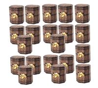 Mikinona 20 Pièces Boîte Pliable Style Coffre Au Trésor Pirate Décorations Fête à Thème Rangement Bois pour Bonbons Cadeau Sucré Pratique