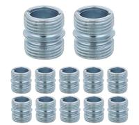 Mikinona 20 Pièces Connecteurs Métalliques pour Étagères Od Connecteurs à Double Filetage pour Supports de Rayonnage Fil Métallique Accessoires pour Extension de Râteliers de Stockage