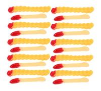 Mikinona 20 Pièces Fake French Fries Simulation Food Toy PVC Artificial Fast Food Decoration for Play Photography Prop Restaurant Window Display Party