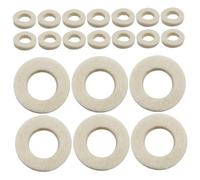 Mikinona 20 Pièces Lot de 20 Coussinets de Feutre pour Pistons de Trompette, Trombone et Cornet, Absorbants, Silencieux et Solide, Accessoires Universels pour Instruments à Vent Couleur