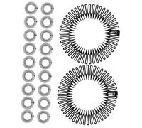 Mikinona 20 pièces Lot de Bandeaux Peignes Élastiques Noirs Peignes Ronds Invisibles pour Coiffure Confortable Maintien Discret Cheveux Rebelles Adaptés Femmes et Filles