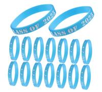 Mikinona 20 pièces Lot de Bracelets Silicone Class of pour Fête de Remise de Diplôme Accessoires Graduation Confortables et Souvenirs pour Lycéens et Étudiants