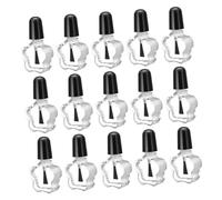 Mikinona 20 Pièces Lot de Flacons Vernis Ongles Étoile Verre Transparent Léger Antidérapant pour Stockage DIY Voyage