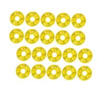 Mikinona 20 Pièces Mini Bouées de Natation Miniatures PVC Lot de Anneaux Flottants Jaunes pour Décoration Maison de Poupée Accessoires Réalistes pour Scène Miniature et Jouets Natation