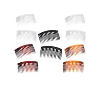 Mikinona 20 Pièces Peigne à Cheveux Inséré Pour Femme Peigne à Frange Coiffe Pour Femme Lot De Plastique Noir Café Transparent Blanc Transparent Jaune Rouge