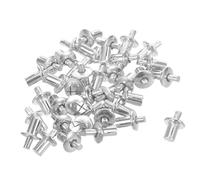 Mikinona 200 Pièces Rivets Aluminium Tête Ronde Plate Expansion par Percussion pour Construction Automobile et Outillage à Main Fixation Stable et Assemblage Rapide
