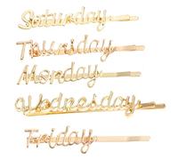 Mikinona 21pièces Barrettes à Cheveux Alliage Avec Lettres Pour Femmes Et Filles Épingles à Cheveux Élégantes De Lundi à Dimanche