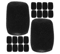 Mikinona 24 Pièces Lot de 24 Bonnettes Anti-Vent en Mousse pour Microphone à Main, Filtre Anti-Souffle U-Type, Compatible, Protection Poussière et Souffle, Adaptées Studio, Karaoké et Scène