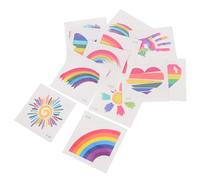 Mikinona 24pcs Pride gay Rainbow temporaires Stickers Lgbt Visage Sticker