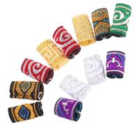 Mikinona 24pièces Colorées Pour Cheveux Accessoires De Tresses Et Dreads Anneaux Pour Variées Style