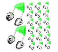 Mikinona 25 Pièces Clochettes Alarme de Double Cloche Clips pour Canne Portable et Imperméable Sonore Puissante pour Activités de Plein Air