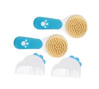 Mikinona 2ensemble Brosse Et Peigne à Poils Doux Pour Garçon Fille Ensemble De Soins Capillaires Né Démêlage Facile Pour Tout