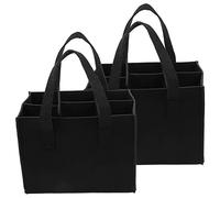 Mikinona 2pièces à Bouteilles De Vin Feutre Compartiments avec Séparateurs Flexibles pour Transport Et Pique-