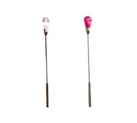 Mikinona 2pièces Bâtonnets De Mélange Métal Pour Ongles Stylo à Points Gel Acrylique Outil De Manucure Lot