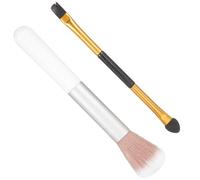 Mikinona 2pièces Pinceau Fard Paupières Double Embout Brosse Maquillage Yeux Petite Confortable Pour Filles Et Femmes Applicateur Diffuseur Multifonction Avec Poignée Ergonomique