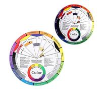 Mikinona 2pièces Roue De Couleur Rotative Pour Maquillage Et Art Des Guide De Mélange De Couleurs Pour Femmes Avec Design Pratique Et Illustrations De Termes Colorés