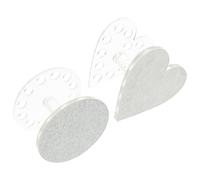Mikinona 2pièces Support De Pinceau De Manucure Acrylique Porte-pinceaux Forme De Cœur Pour Nail Art Et Peinture Des