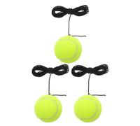 Mikinona 3 pièces Balles de Tennis Entraînement avec Cordon Lot de Balles Rebondissantes pour Tennis Fibre Chimique Outil Portable pour Pratique des Débutants