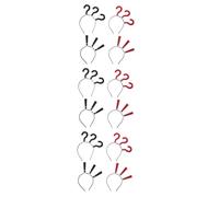 Mikinona 3 Pièces Bandeau Question Mark Accessoires de Cheveux Uniques pour Filles et Femmes Bandeau Antidérapant Forme de Point pour Fêtes et Événements Spéciaux
