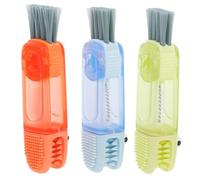Mikinona 3 Pièces Brosse Nettoyage Bouteilles Pliable Brosse Couvercle et Ouverture Multifonction Compatible Biberons Gourdes Thermiques et Tasses
