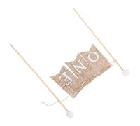 Mikinona 3 Pièces Cake Topper Birthday Banner Rustic First Birthday Party Flag Decoration Handmade Small Cake Flag Celebration