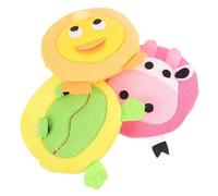 Mikinona 3 Pièces De Bain De Bande Dessinée Nouveau-Né Nettoyage D'Épurateur Épurateurs De Bain Pour Enfants Sable Hors Mitaine Éponge Épurateurs De Fine Français
