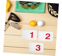 Mikinona 3 Pièces Drapeaux Numérotés avec Tube Mini Drapeaux Nylon Résistants pour Pratique Putting Jardin Cour et Terrain Extérieur