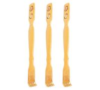 Mikinona 3 Pièces Gratte-dos Bois Ergonomique avec Doubles Masseur Manuel Portable pour Dos Cou et Épaules Outil Naturel de Relaxation Musculaire