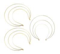 Mikinona 3 Pièces Headband Couronne Dorée Fer Trois Couches Accessoire Métallique pour Femmes Diadème de Déesse pour Mariages Fêtes et Cosplay