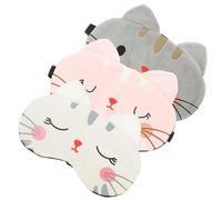Mikinona 3 pièces Masque de Sommeil Garçon Fille Carton Adorable pour Hommes et Femmes Masque pour Yeux Occultant pour Maison Voyage ou