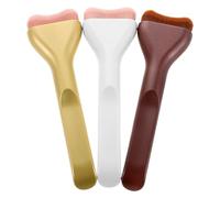 Mikinona 3 Pièces Pinceau Fond de Teint Plat Ultra-fin pour Fond Liquide Blush et Correcteur Brosse Mélange et Application Rapide Poils Doux pour Femme