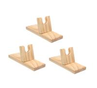 Mikinona 3 Pièces Support d'adhésif à chaude porte-outil de colle thermofusible rangement des outils à colle chaude en bois Beige