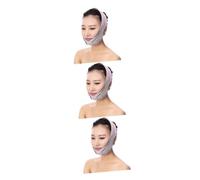 Mikinona 3 Pièces v visage mince bandage facial ceinture lifting facial visage mince sangle masque mentonnière artefact lifting bandage fin masséter au menton fine sangle faciale rose