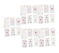 Mikinona 30 Feuilles Autocollant acrylique strass d'art d'ongle bijoux de corps ongles diamants strass autocollant halloween sticker halloween bijoux de visage gemmes corps visage strass