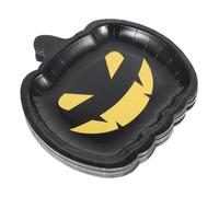 Mikinona 30 Pièces Assiettes Papier Citrouille Halloween Colorée et Plateau Snack pour Décoration de Fête Automnale