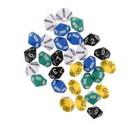 Mikinona 30 Pièces Dés de Valeur Placée Multicolores Polyédriques pour Jeux de Société Accessoires Ludiques Portable et pour et Divertissements