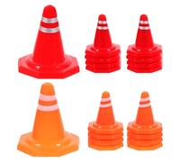 Mikinona 30 pièces Lot de Cônes de Signalisation Accessoires Educatifs pour Table de Sable et Jeux de Circulation Modèles de Pylônes pour Garçon Fille et Enseignement Scolaire