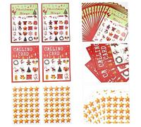 Mikinona 37 Pièces Cartes Bingo Papier Supérieure Joueurs Jeux de Fête et Développement Intellectuel pour Ambiance Festive