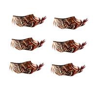 Mikinona 3paires Cils De Mascarade Plumes Épaisses Cils De Costume Animalier Faux De Cosplay Réutilisables Pour Halloween