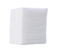 Mikinona 3paquets Lot De Disques Démaquillants Non Tissés Coton Éponges Faciales Trois Couches Pratiques Blanches