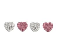 Mikinona 4 Pièces Aimants de réfrigérateur en Forme de Coeur aimants pour Tableaux effaçables à Sec aimants de réfrigérateur pour Les Enfants Magnets décoratifs pour réfrigérateur Strass