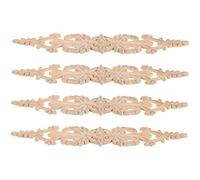 Mikinona 4 Pièces Appliques Chic Décorations Sculptées pour Décoration de Porte de Style Européen pour Armoires Mobilier Vintage