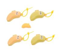 Mikinona 4 Pièces Boîte de Rangement pour Brosses à Dents Banane Étui Protecteur Portable avec Compartiment Dentifrice Design Naturel Protection Anti-poussière pour Maison et Voyage