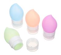 Mikinona 4 Pièces Bouteilles De Voyage à Pression Contenants De Lotion Vides Bouteilles De Shampooing Gel De Silice Mis Séparément