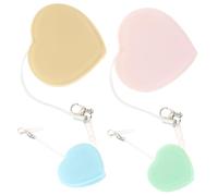 Mikinona 4 pièces Chiffons de Nettoyage pour Écran Mobile Lot de Lingettes pour Lentilles et Écrans Électroniques Décor Pendentif Cœur Macaron Portable et Doux sans Couleur Aléatoire