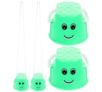 Mikinona 4 pièces Échasses Équilibre Garçon Fille Plastique Robuste Extérieur Éducatif pour Développement Moteur et Activités Parent-garçon Fille Jeu Équilibre Sécurisé pour Jardin et Aire