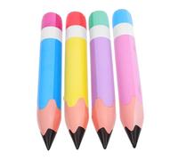 Mikinona 4 Pièces Lot de Crayons Gonflables Géants Décoration Colorée pour Fête Anniversaire Accessoire Ludique et pour Salle de Classe et Événements Festifs