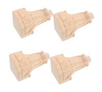 Mikinona 4 Pièces Meuble Sculptés Lot de Jambes Courtes pour Tables et Design Créatif et Remplacements Élégants pour Meubles